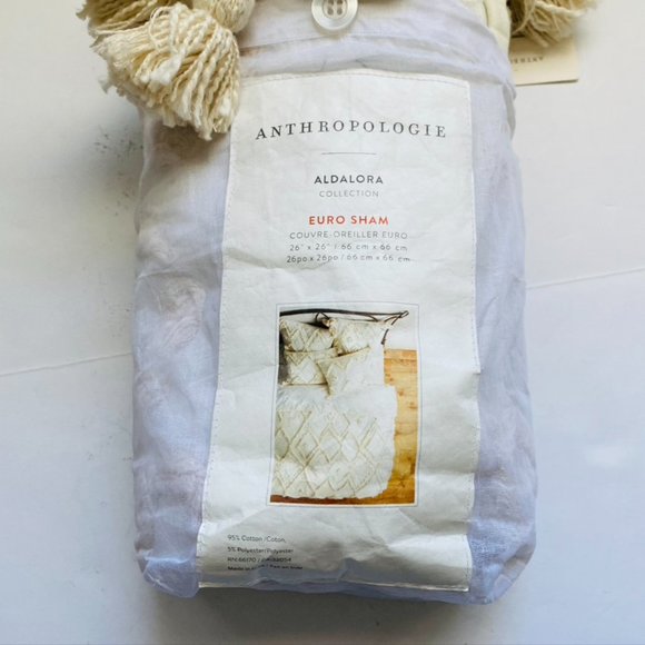 NEW Anthropologie Aldalora Tufted Euro Sham - Picture 3 of 5